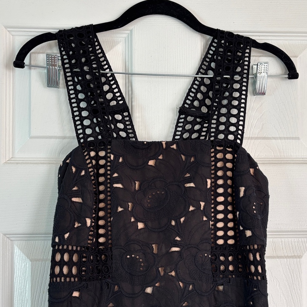 JCREW COLLECTION DRESS in Austrian Eyelet - Black, Size 0 - Picture 5 of 9